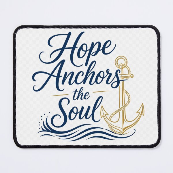 Item preview, Hope Anchors the Soul Christian Inspirational Anchor Quote Design designed and sold by Paltooproducts.