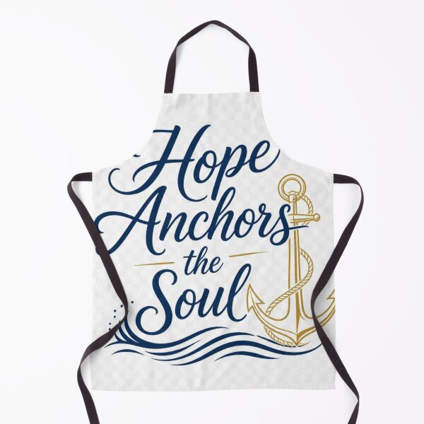 Item preview, Hope Anchors the Soul Christian Inspirational Anchor Quote Design designed and sold by Paltooproducts.