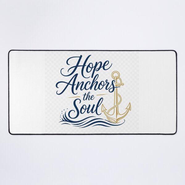 Item preview, Hope Anchors the Soul Christian Inspirational Anchor Quote Design designed and sold by Paltooproducts.