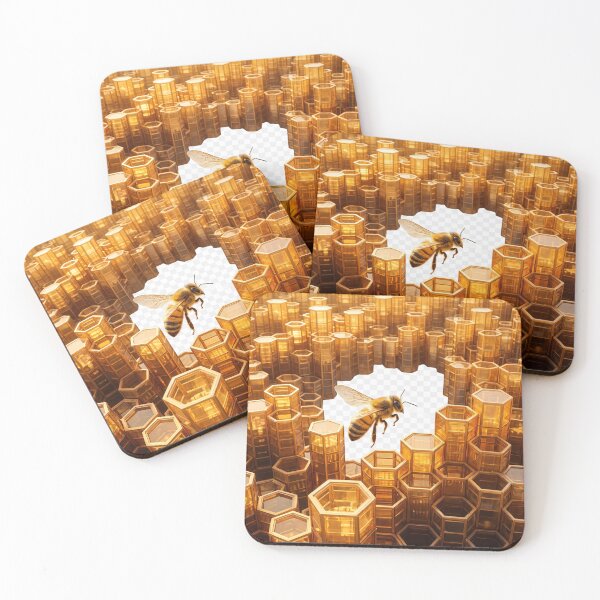Item preview, Bee and Honeycomb Skyline designed and sold by Aliumcollection.