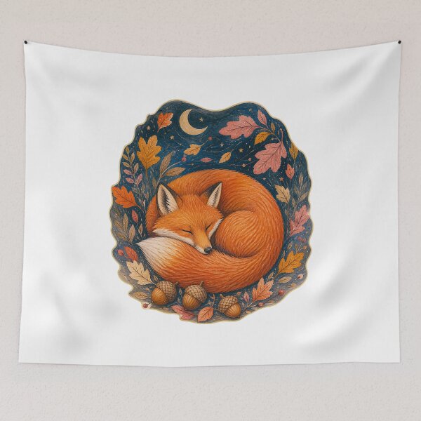 Item preview, Cozy Fall Season – Autumn Leaves and Woodland Graphic designed and sold by AMICO77.