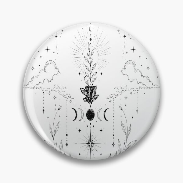 Item preview, Celestial Botanical Altar | Moon Phases Sacred Geometry Witchy Art designed and sold by Marianarcezar.