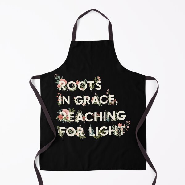 Item preview, Roots In Grace Reaching For Light - Boho Floral Typography Quote designed and sold by Dzblack.