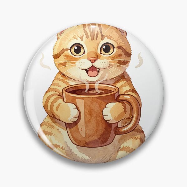 Item preview, Cute Cat Holding Coffee Mug designed and sold by RomeoCreates.