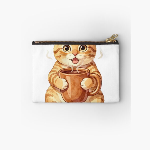 Item preview, Cute Cat Holding Coffee Mug designed and sold by RomeoCreates.