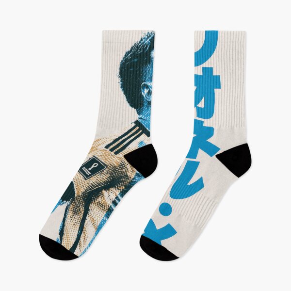 Item preview, Messi the Goat Japanese Duotone  designed and sold by AnimeArsenalPrints.