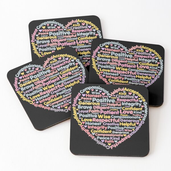 Item preview, Positive Words Heart (V.3) – Inspirational Word Cloud Design designed and sold by D-Islamic.