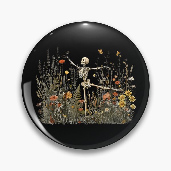 Item preview, Skeleton Dancing Arabesque Wildflower Botanical Cottagecore designed and sold by Rahamkshop.