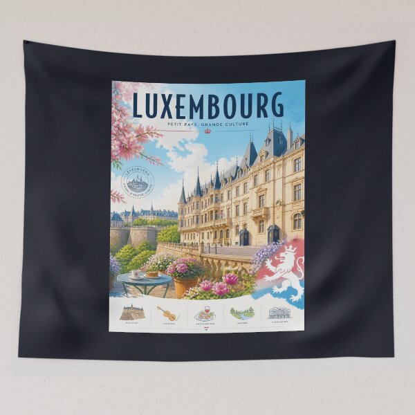 Item preview, Vintage Luxembourg Poster designed and sold by GoodOldVintage.