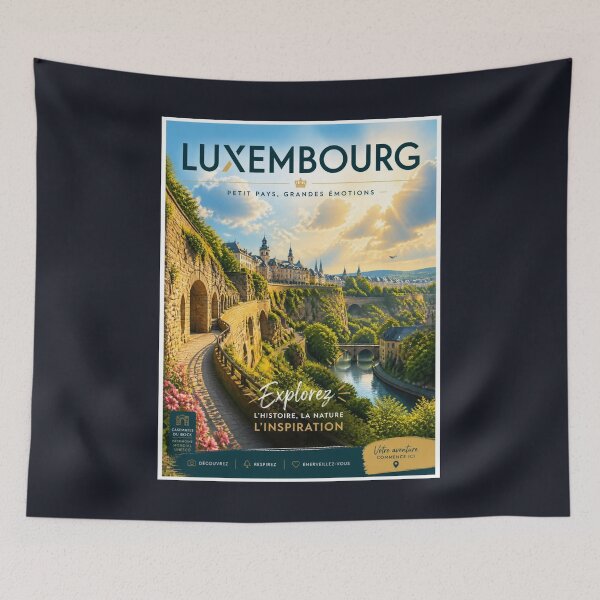 Item preview, Vintage Luxembourg Poster designed and sold by GoodOldVintage.