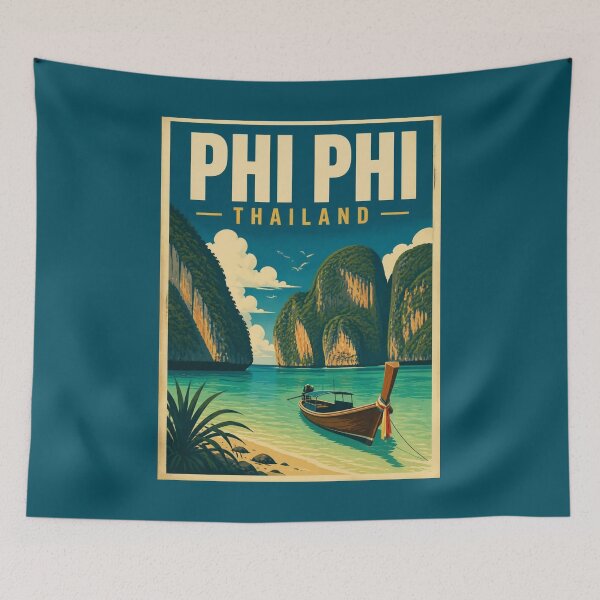 Artikelvorschau, Vintages Phi Phi - Thailand Poster entworfen und verkauft von GoodOldVintage.