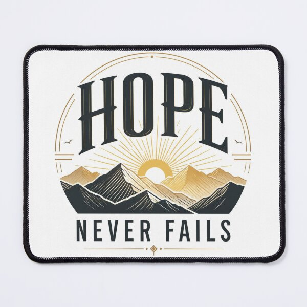 Item preview, Hope Never Fails Christian Inspirational Quote Typography Design designed and sold by Paltooproducts.