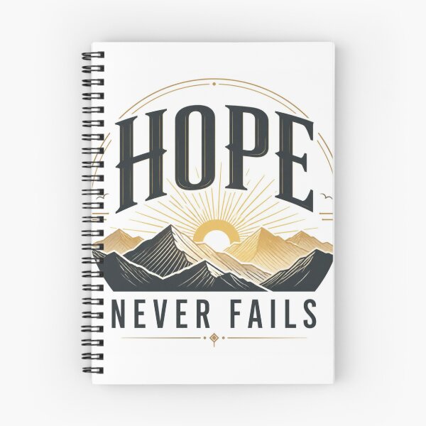Item preview, Hope Never Fails Christian Inspirational Quote Typography Design designed and sold by Paltooproducts.