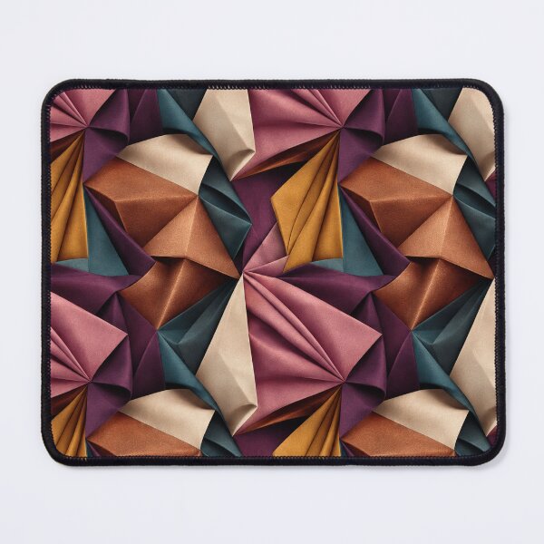 Item preview, Folded Fabric Geometric Pattern Origami Textile Abstract Design designed and sold by TM DESIGNS AND MORE.