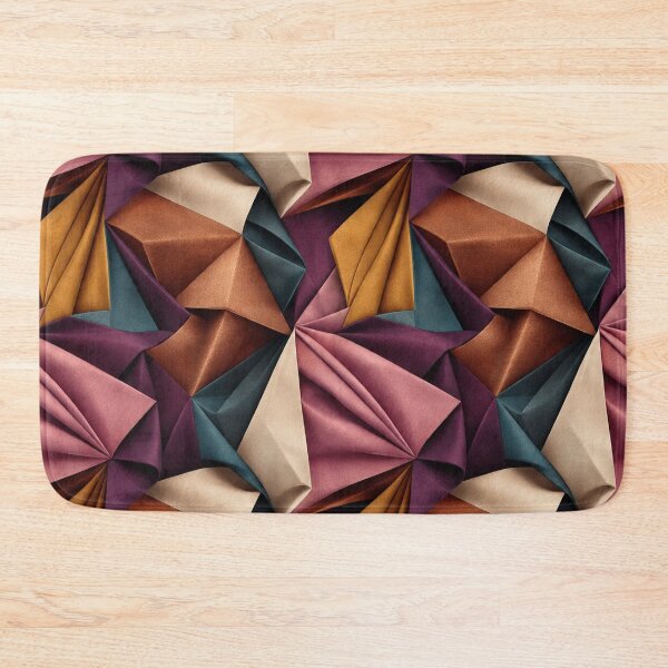Item preview, Folded Fabric Geometric Pattern Origami Textile Abstract Design designed and sold by TM DESIGNS AND MORE.