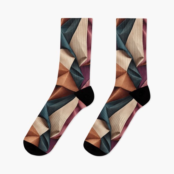 Item preview, Folded Fabric Geometric Pattern Origami Textile Abstract Design designed and sold by TM DESIGNS AND MORE.