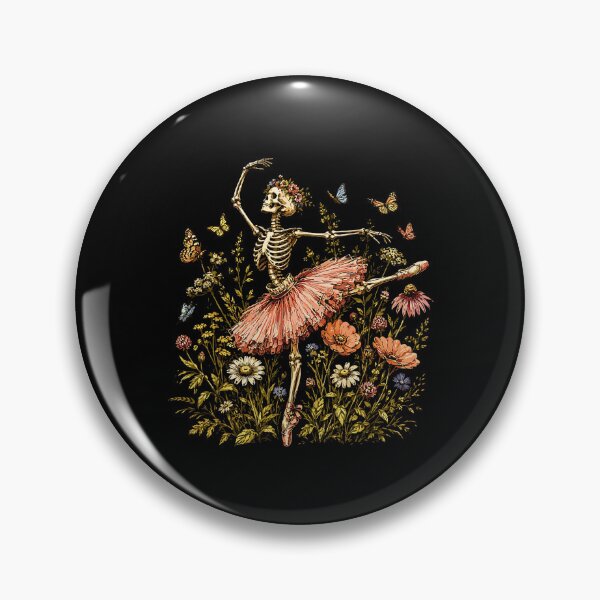 Item preview, Skeleton Dancing Arabesque Wildflower Botanical Cottagecore designed and sold by Rahamkshop.