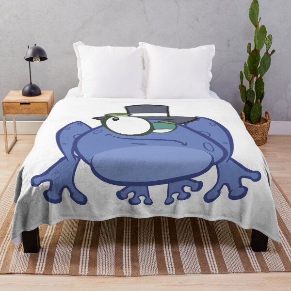 Item preview, Funny Blue Frog in a Top Hat Cartoon designed and sold by Johnnies.