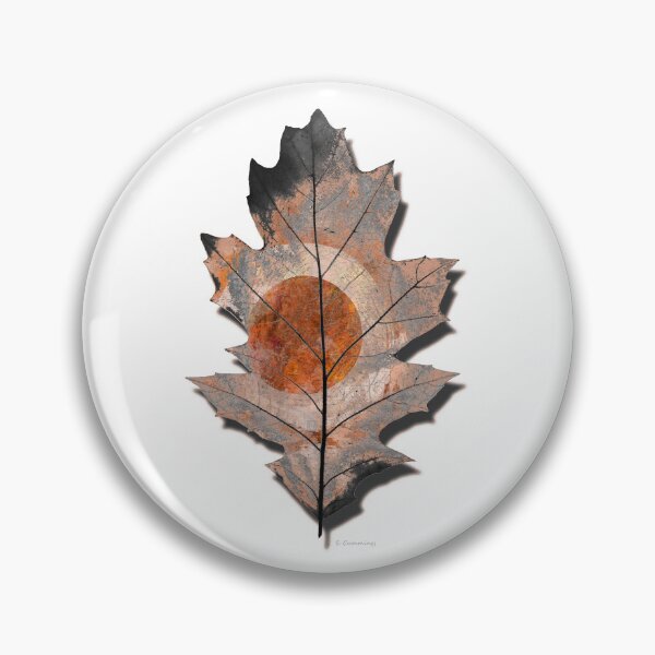 Item preview, Eternal Fall Burnt Orange Oak Tree Leaf Nature Art designed and sold by Sharon Cummings Art.