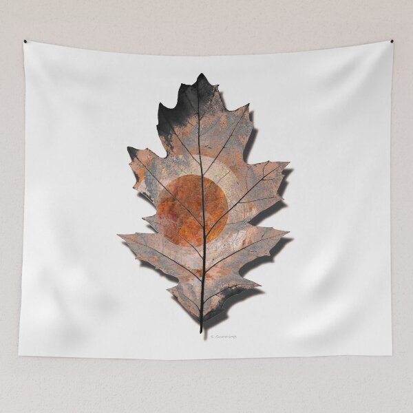 Item preview, Eternal Fall Burnt Orange Oak Tree Leaf Nature Art designed and sold by Sharon Cummings Art.