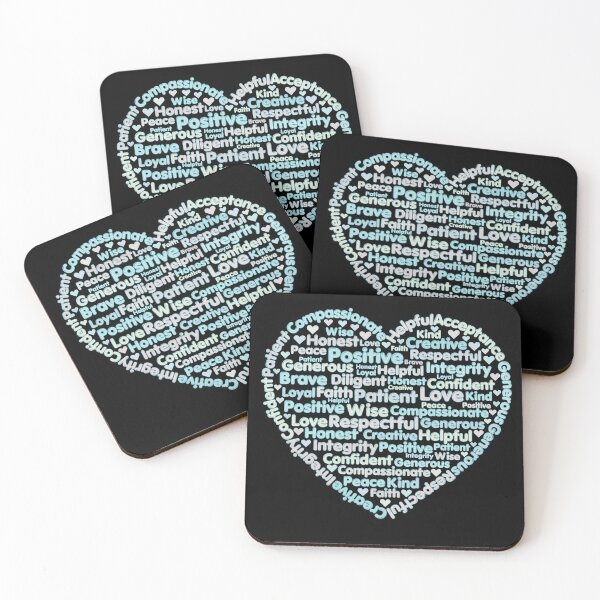 Item preview, Positive Words Heart (V.4) – Inspirational Word Cloud Design designed and sold by D-Islamic.