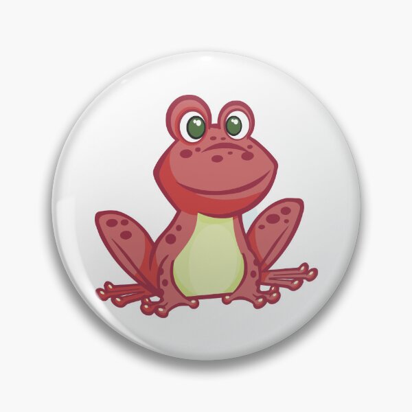 Item preview, Cute Red Frog Cartoon Character designed and sold by Johnnies.
