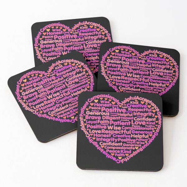 Item preview, Positive Words Heart (V.5) – Inspirational Word Cloud Design designed and sold by D-Islamic.