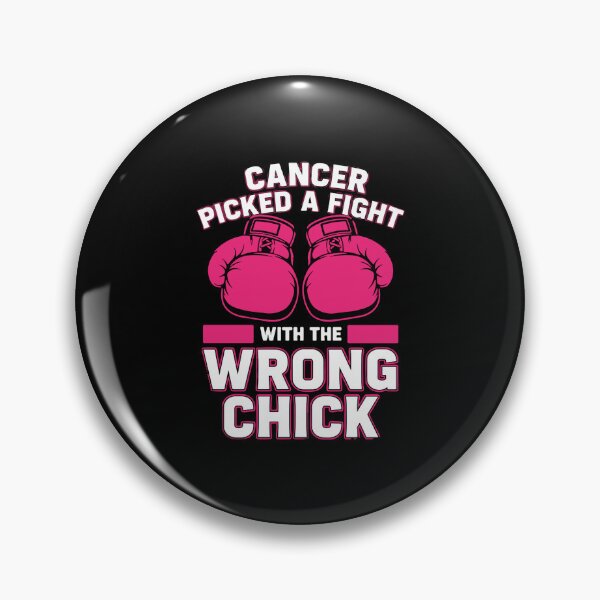 Item preview, Cancer Picked A Fight With The Wrong Chick Breast Cancer Fighter Survivor Warrior Woman designed and sold by PopStars1993.