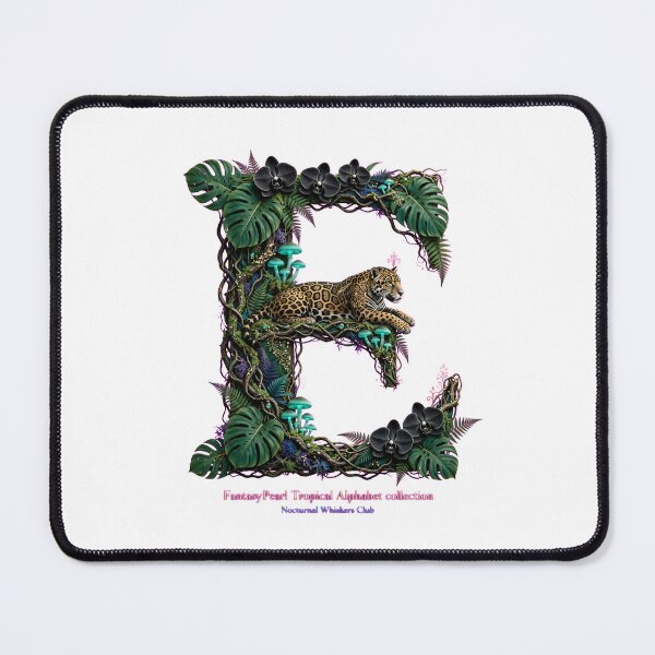Item preview, Letter E - Guardian of the Night Jungle designed and sold by FantasyPearl.