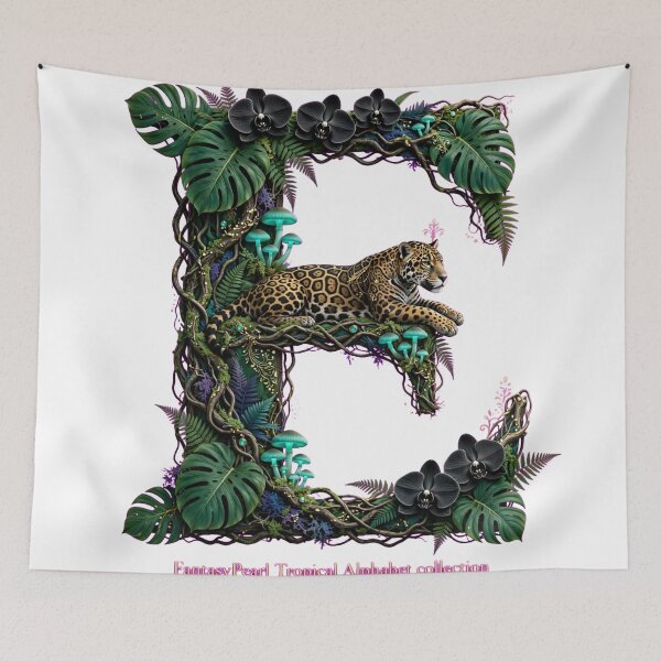 Item preview, Letter E - Guardian of the Night Jungle designed and sold by FantasyPearl.