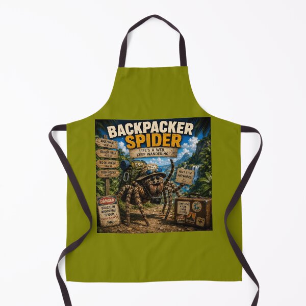 Item preview, Backpacker Spider Funny Brazilian Wandering Spider Travel Pun designed and sold by Hornace88studio.