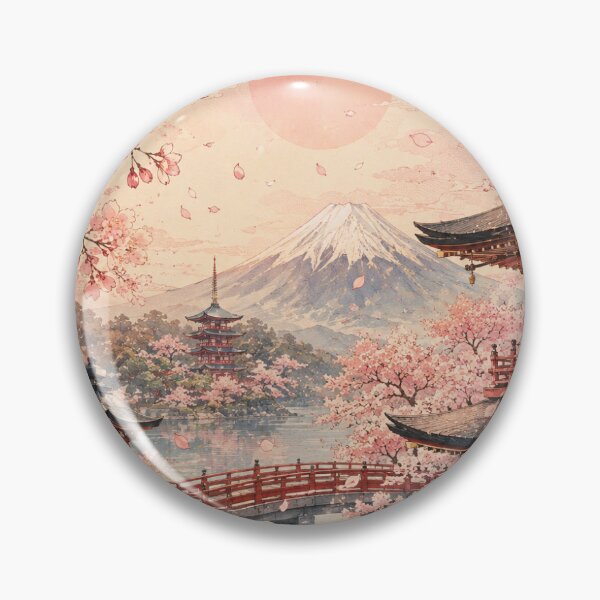 Item preview, Mount Fuji and Cherry Blossoms  designed and sold by meow906.