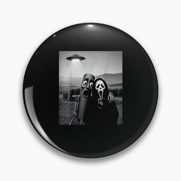Item preview, Cute Scary Face Horror Ghost Selfie with Alien UFO Funny designed and sold by Rahamkshop.