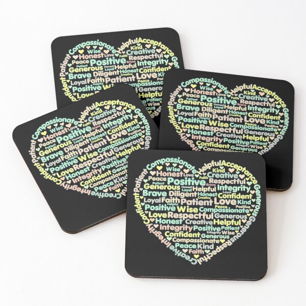 Item preview, Positive Words Heart (V.6) – Inspirational Word Cloud Design designed and sold by D-Islamic.