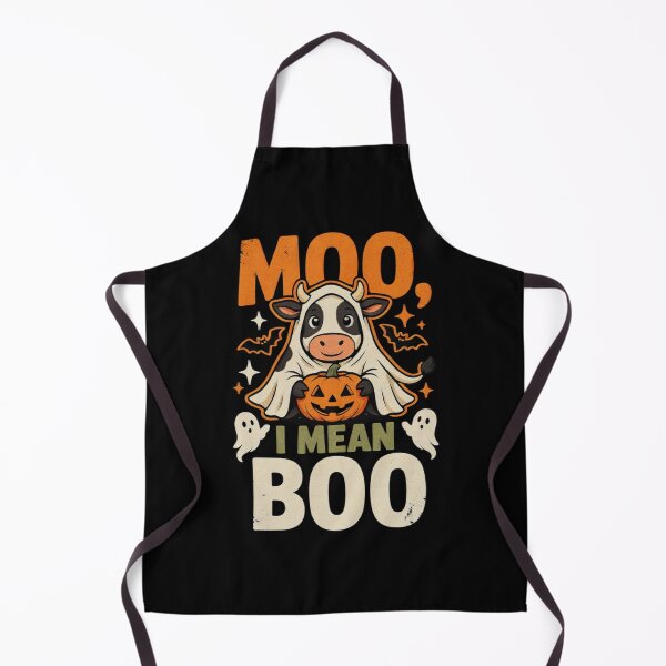 Item preview, Moo I Mean Boo Pumpkin Ghost Cow designed and sold by MizoX7.