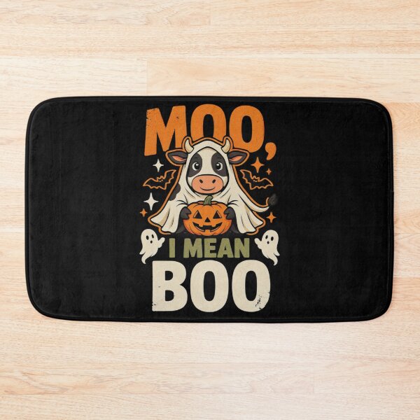 Item preview, Moo I Mean Boo Pumpkin Ghost Cow designed and sold by MizoX7.