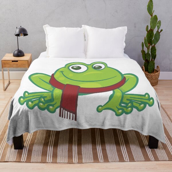 Item preview, Cute Green Frog with Red Scarf Cartoon designed and sold by Johnnies.