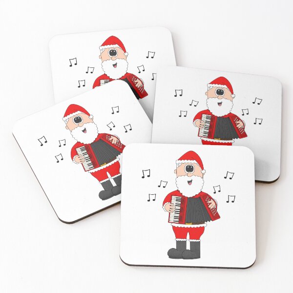 Item preview, Santa Playing Accordion, Christmas Accordionist Folk Musician designed and sold by doodlerob.