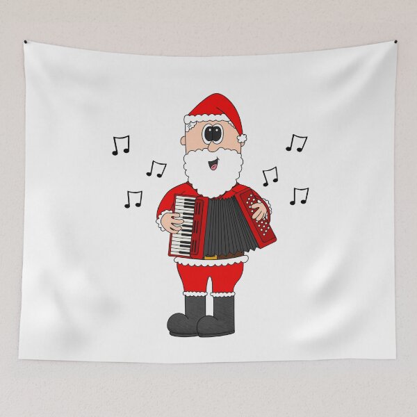 Item preview, Santa Playing Accordion, Christmas Accordionist Folk Musician designed and sold by doodlerob.