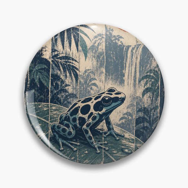 Item preview, Poison Dart Frog in the Misty Rainforest Wild Animal Wildlife Painting designed and sold by VisualArtsOasis.