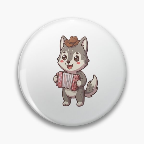 Item preview, Cute Cowboy Wolf Playing Accordion designed and sold by Ella_Sketch.