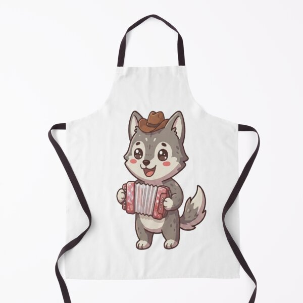 Item preview, Cute Cowboy Wolf Playing Accordion designed and sold by Ella_Sketch.