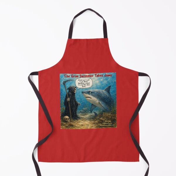 Item preview, The Grim Swimmer Takes Jaws – Bruce’s Final Splash designed and sold by Rick London Gifts.