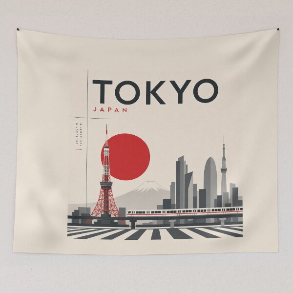Item preview, Tokyo swiss style poster designed and sold by CMYKStudio.