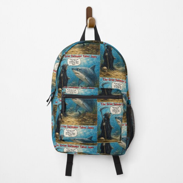 Item preview, The Grim Swimmer Takes Jaws – Bruce’s Final Splash designed and sold by Rick London Gifts.