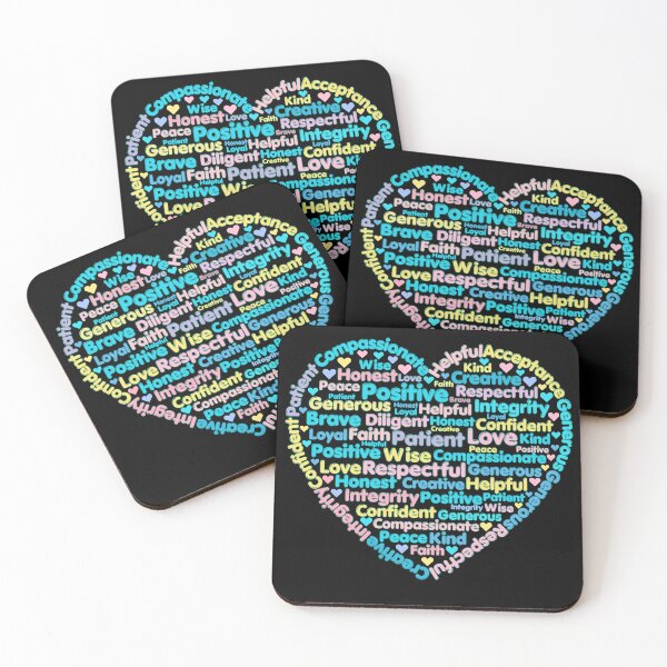 Item preview, Positive Words Heart (V.7) – Inspirational Word Cloud Design designed and sold by D-Islamic.