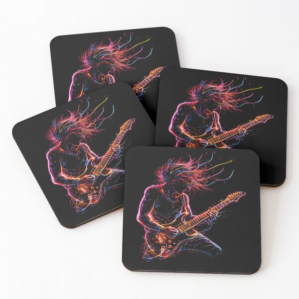 Item preview, Neon Electric Guitar Performance Artwork designed and sold by NucciCollective.