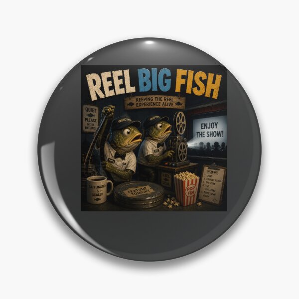 Item preview, Reel Big Fish Funny Movie Projectionist Fishing Pun Design designed and sold by Hornace88studio.