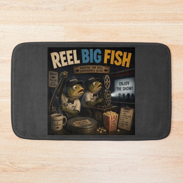 Item preview, Reel Big Fish Funny Movie Projectionist Fishing Pun Design designed and sold by Hornace88studio.