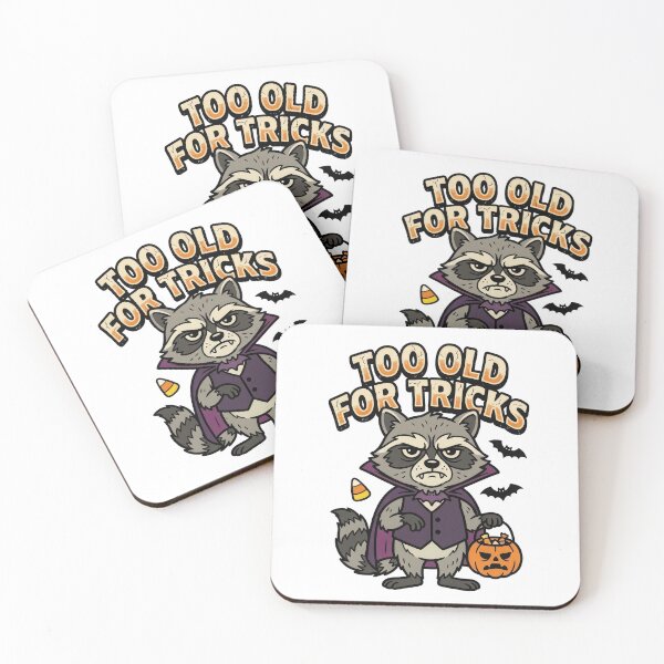 Item preview, Halloween Raccoon Vampire | Too Old for Tricks designed and sold by PlumArtDesign.